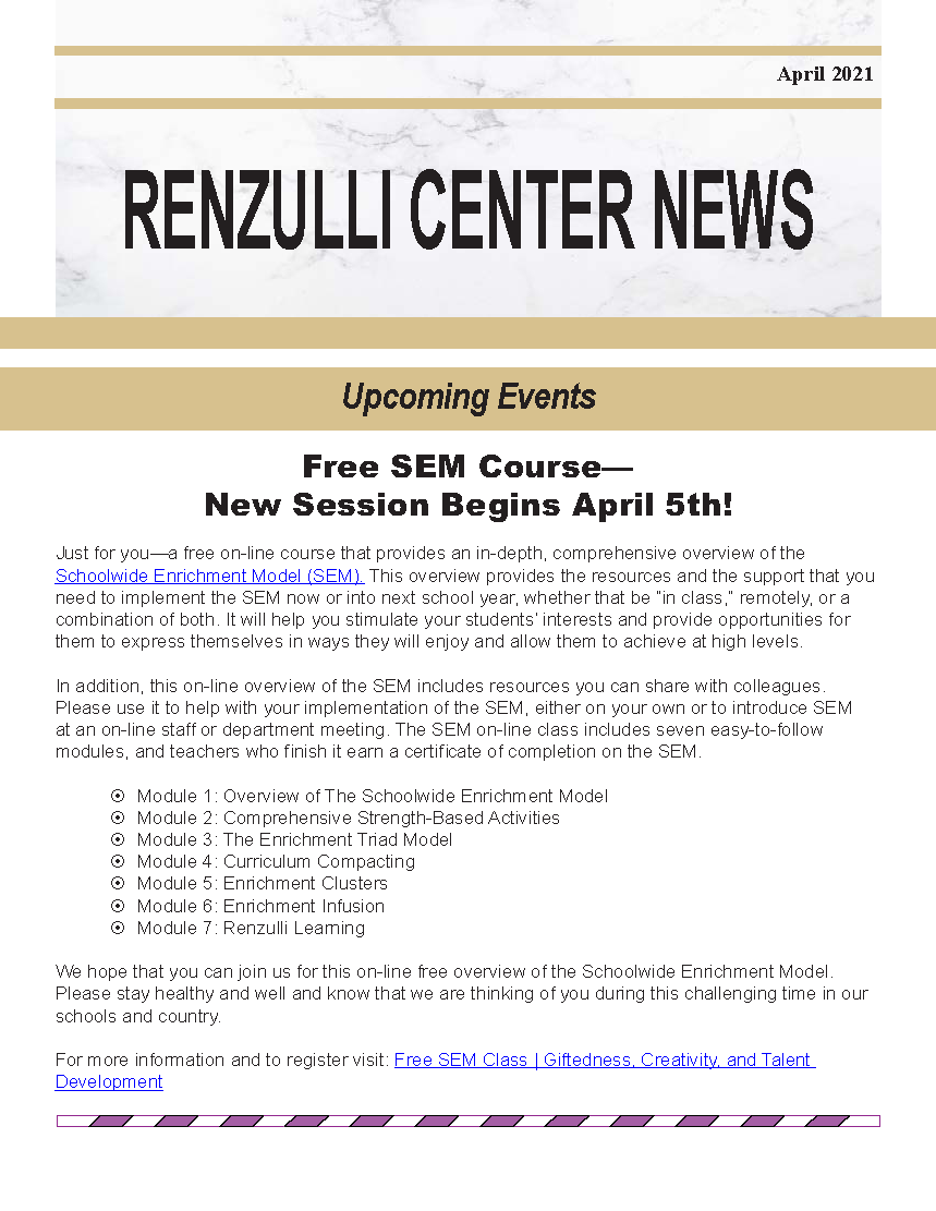 April 2021 Renzulli News Cover Graphic
