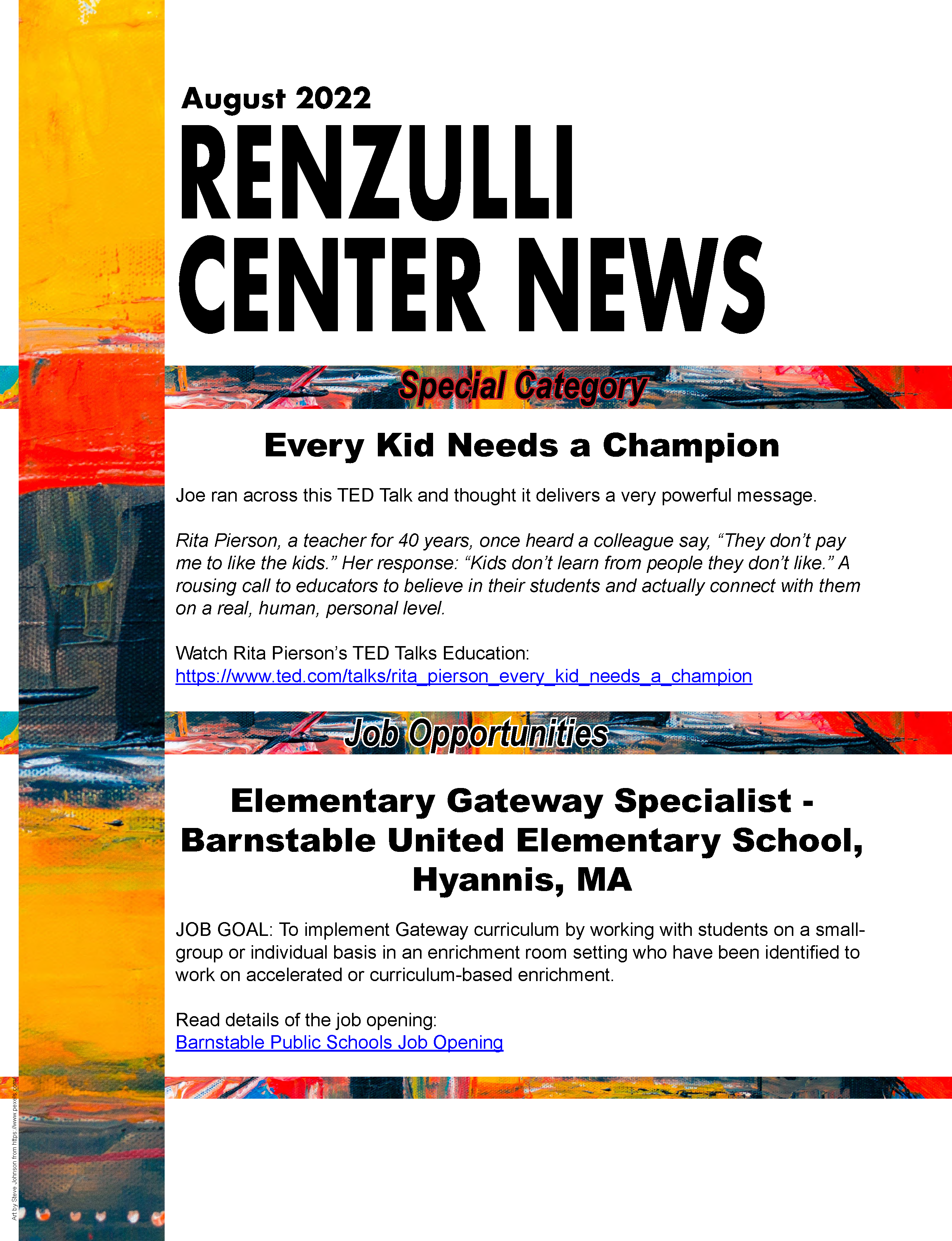 August 2022 Renzulli News Cover Graphic