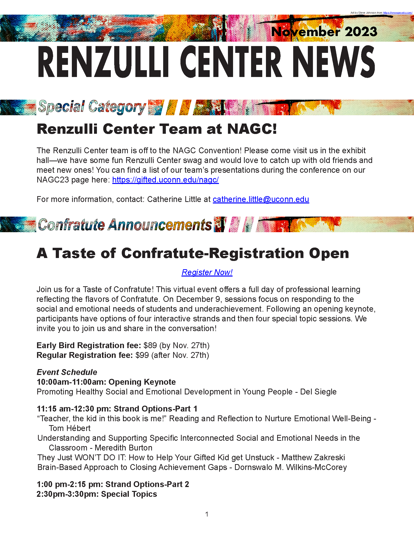 November 2023 Renzulli News Cover Graphic