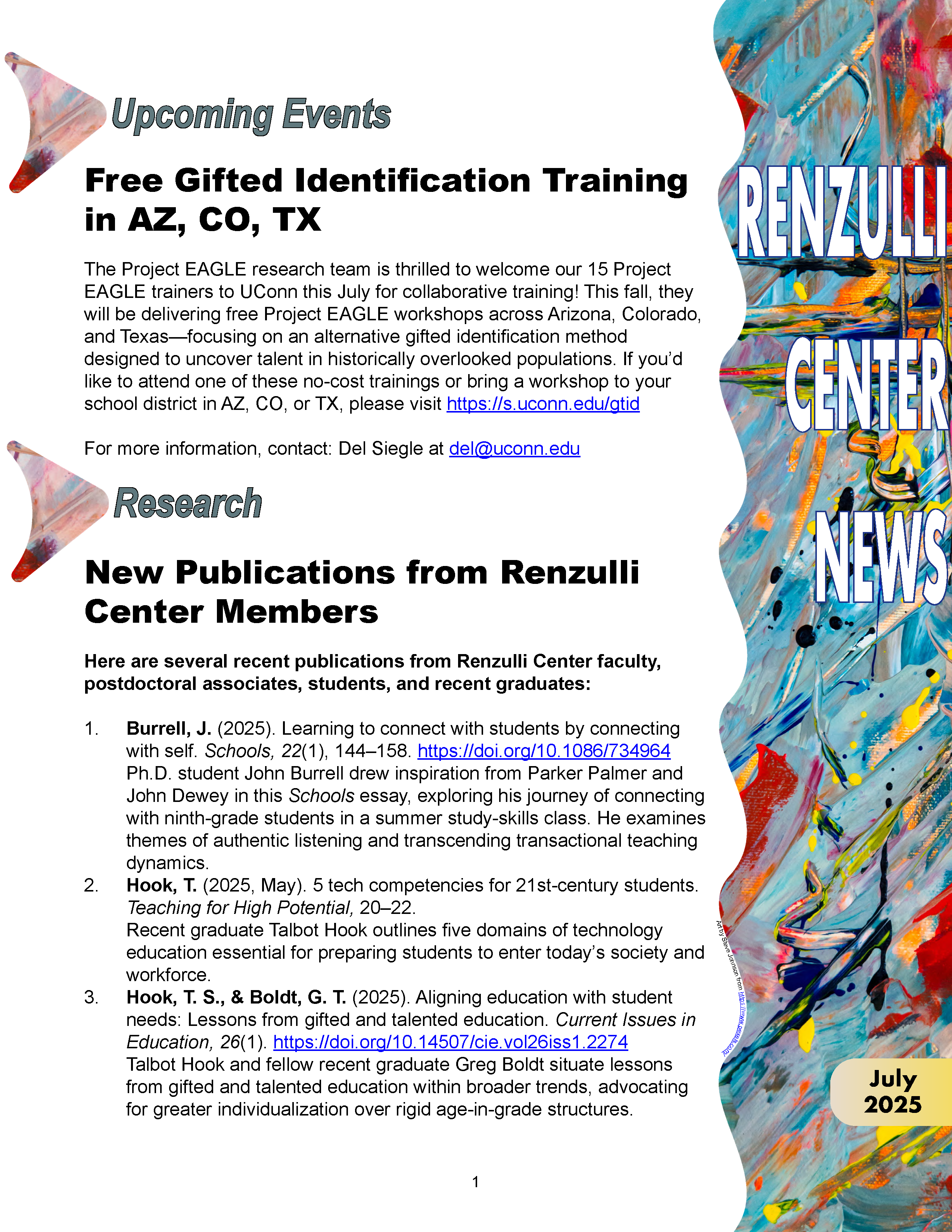 July 2025 Renzulli News Cover Graphic