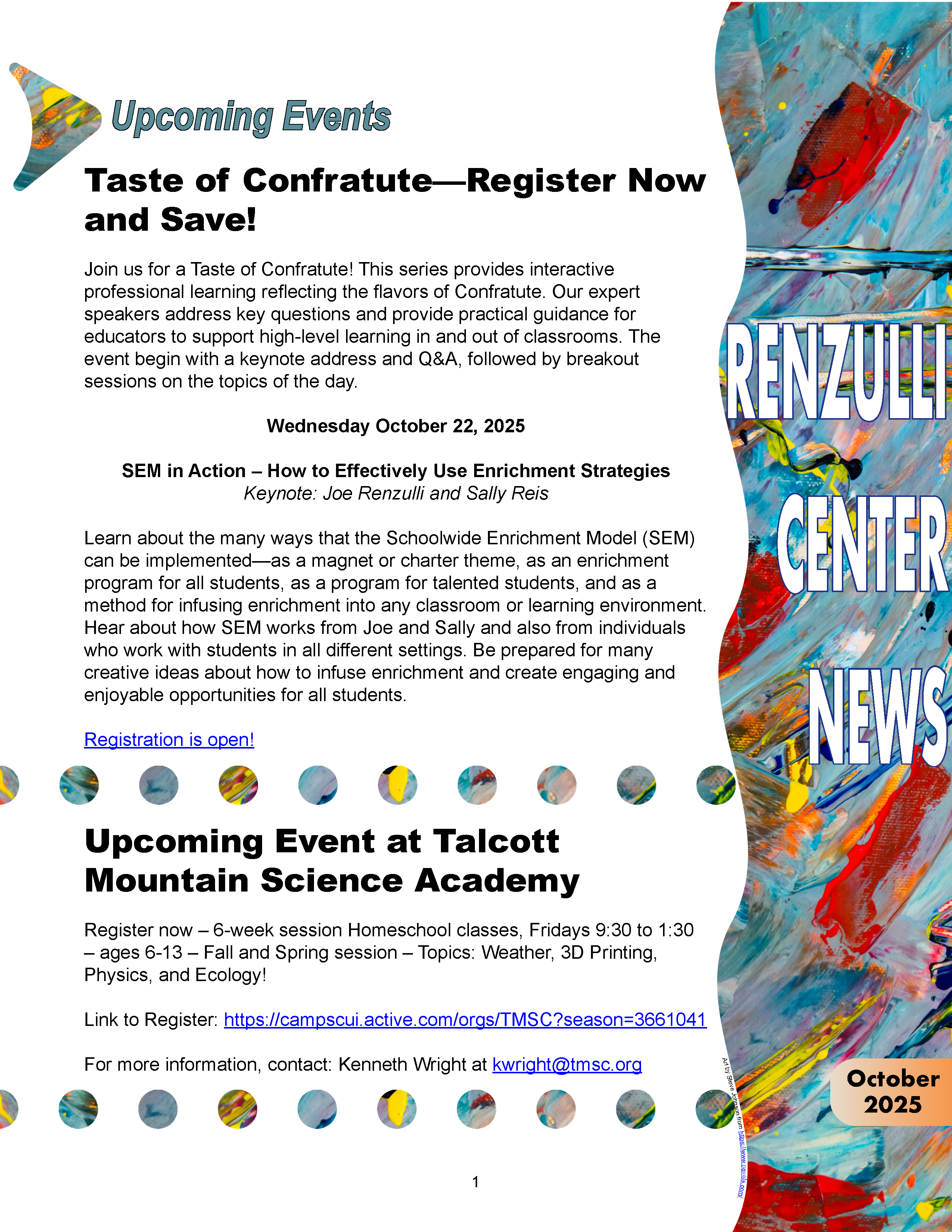 October 2025 Renzulli News Cover Graphic