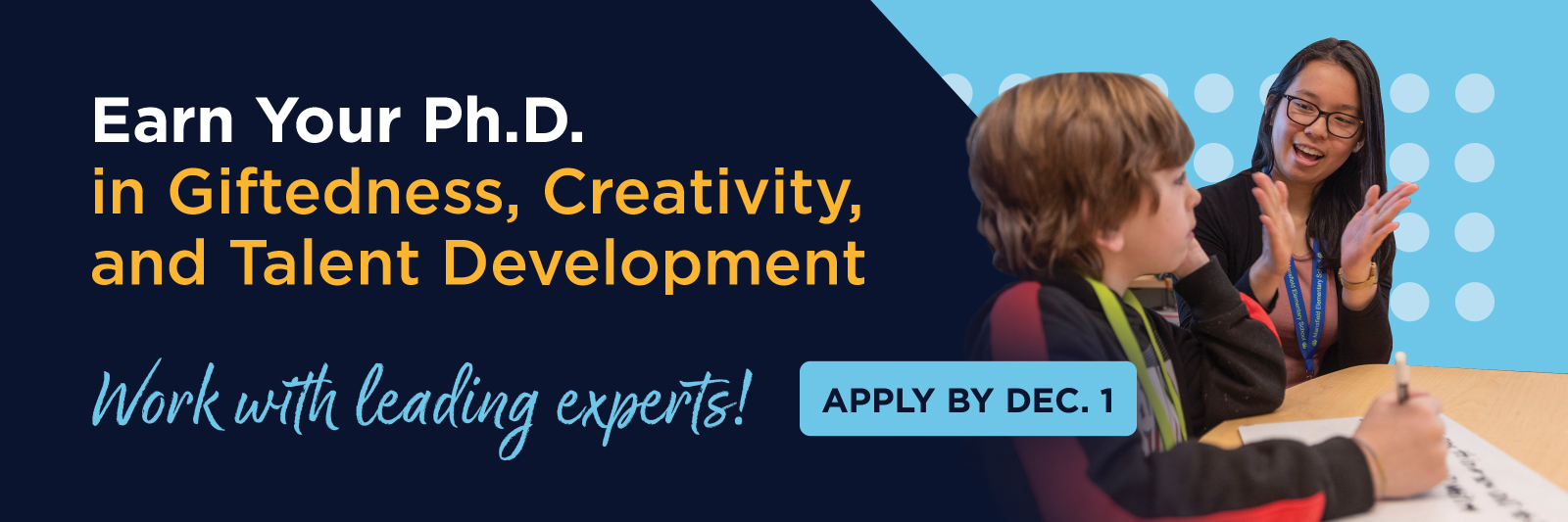 Earn Your PhD, Apply by Dec. 1