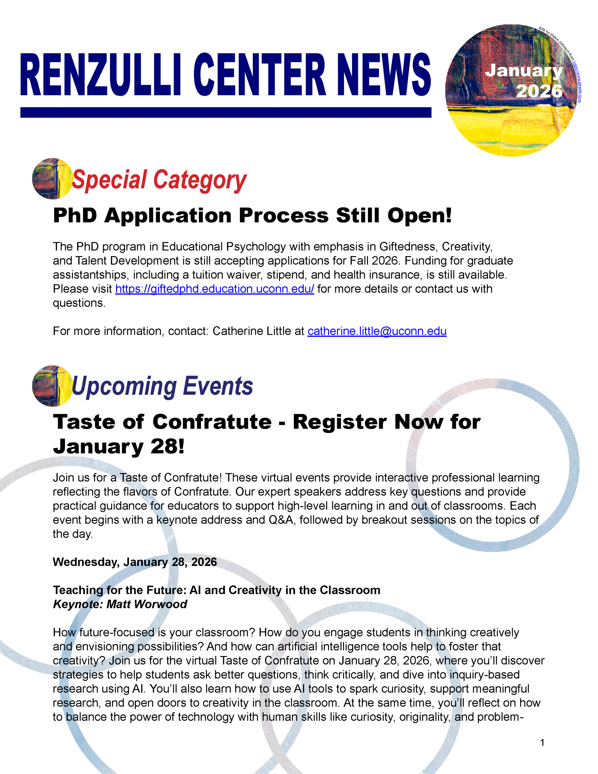 January 2026 Renzulli News Cover Graphic