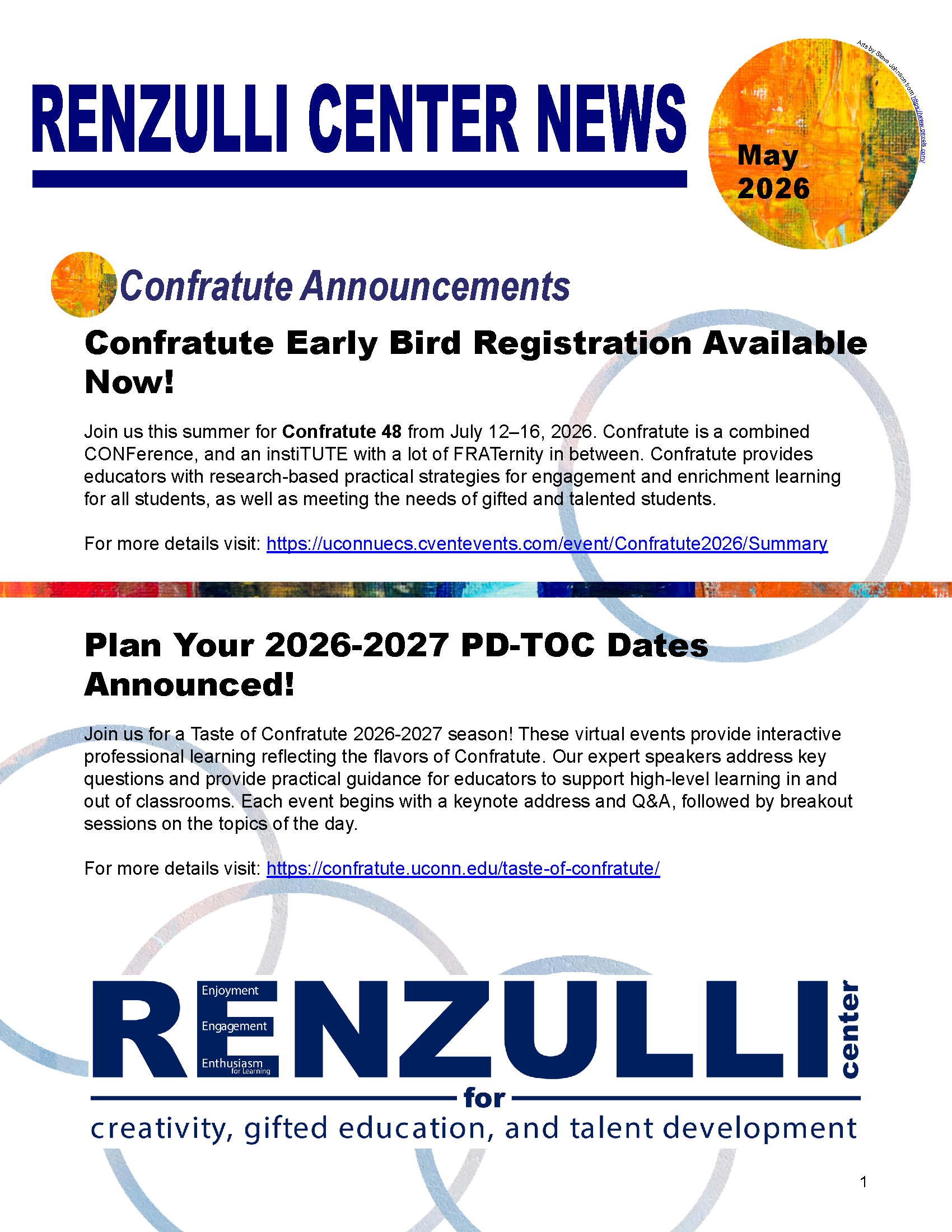 May 2026 Renzulli News Cover Graphic