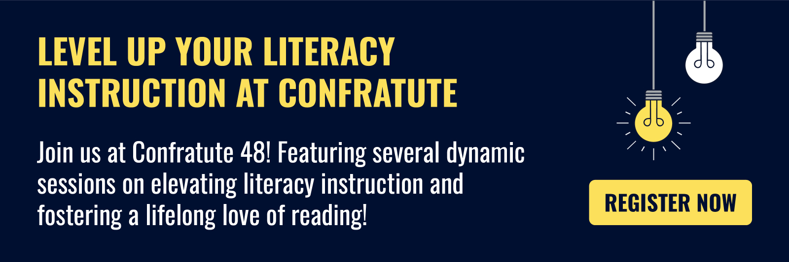 Confratute 2026 Literacy Instruction Banner