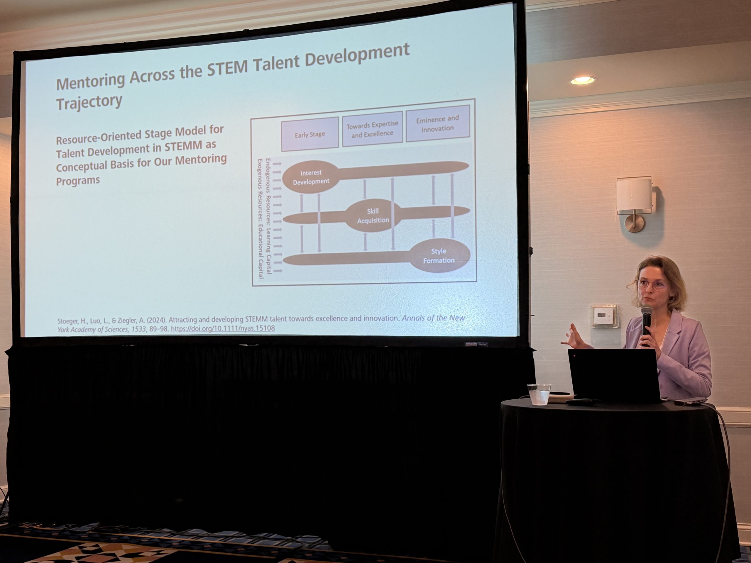 Heidrun Stoeger speaking at Wallace Symposium on Talent Development