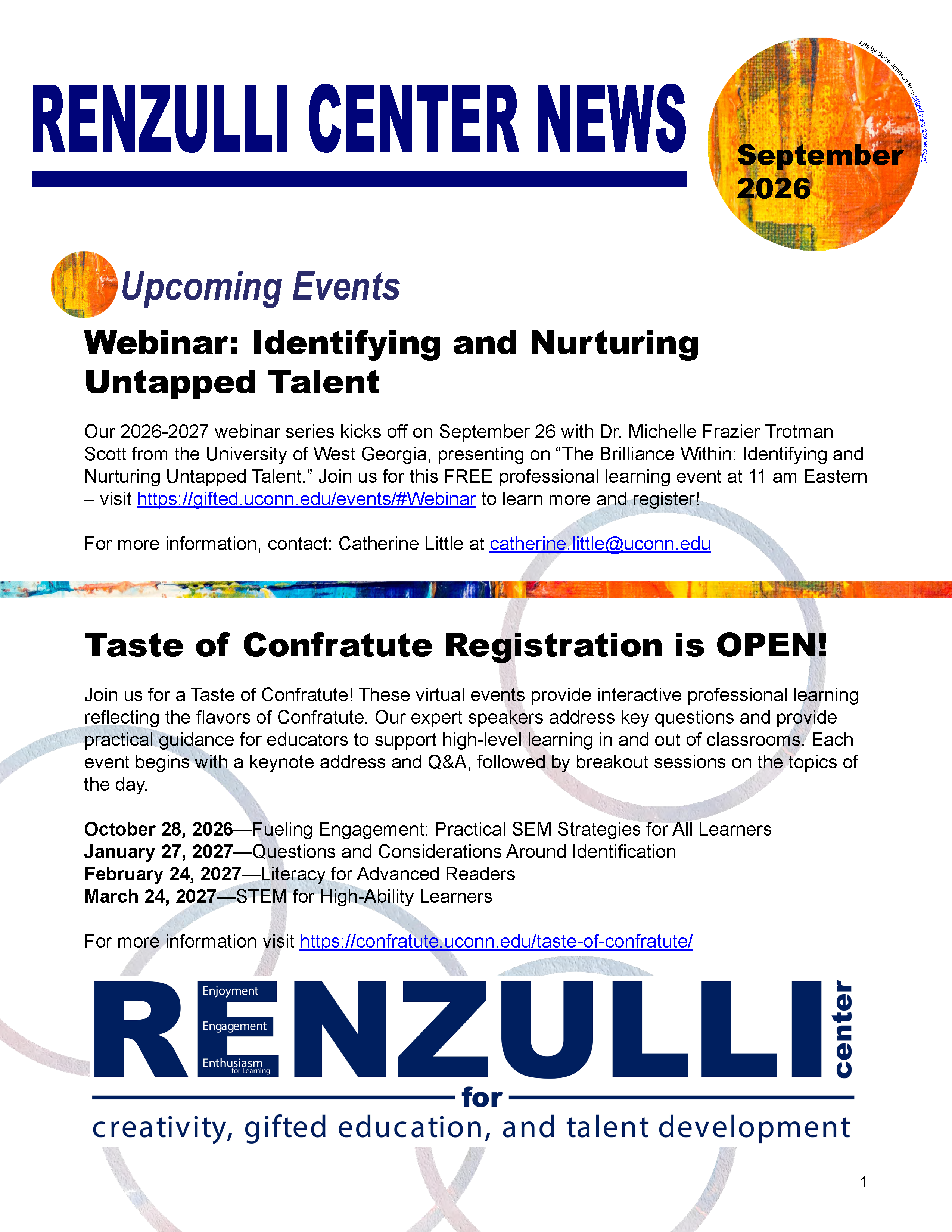 September 2026 Renzulli News Cover Graphic